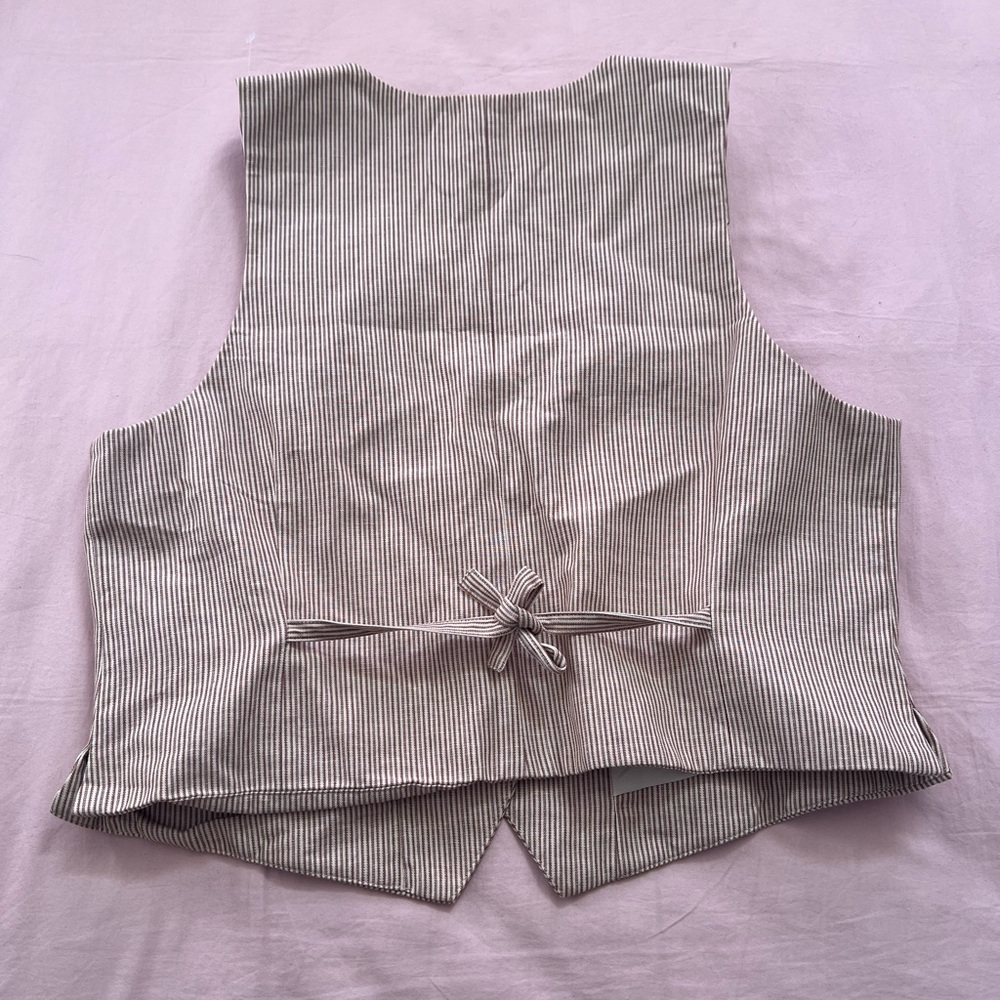 Talbots Striped Button-Up Vest - image 4